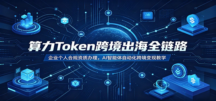 算力Token跨境出海全链路：企业个人合规资质办理，AI智能体自动化跨境变现教学-52网创