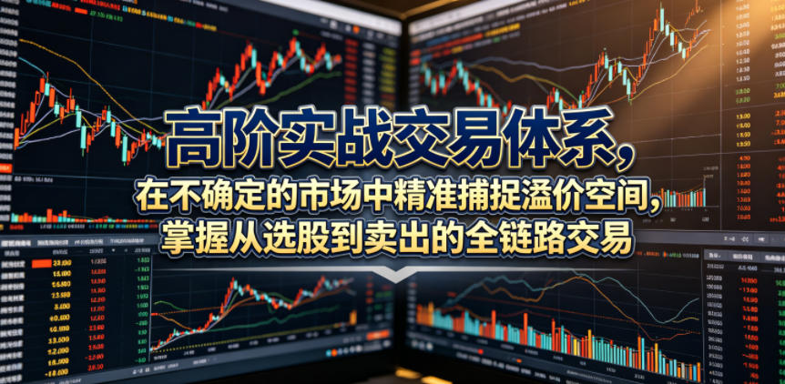 高阶实战交易体系，在不确定的市场中精准捕捉溢价空间，掌握从选股到卖出的全链路交易心法（更新6月）-52网创