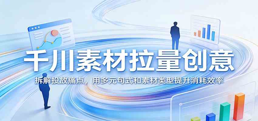 千川素材拉量创意：拆解投放痛点，用多元句式和素材类型提升消耗效率-52网创