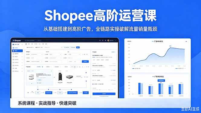 （18499期）Shopee高阶运营课-2026年5月更新，从基础搭建到高阶广告，全链路实操破解流量销量瓶颈-52网创