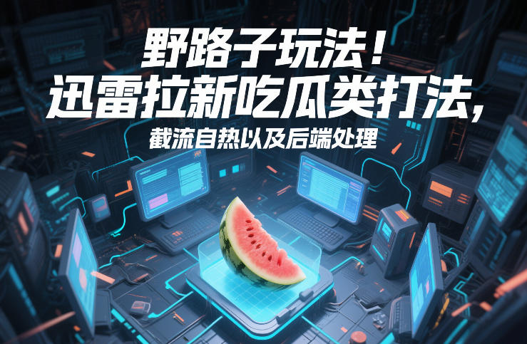 野路子玩法！迅雷拉新吃瓜类打法，截流自热以及后端处理-52网创