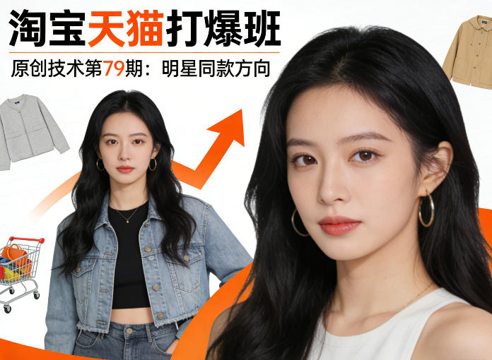 《淘宝天猫打爆班》原创技术第79期：明星同款方向 - 52网创-52网创