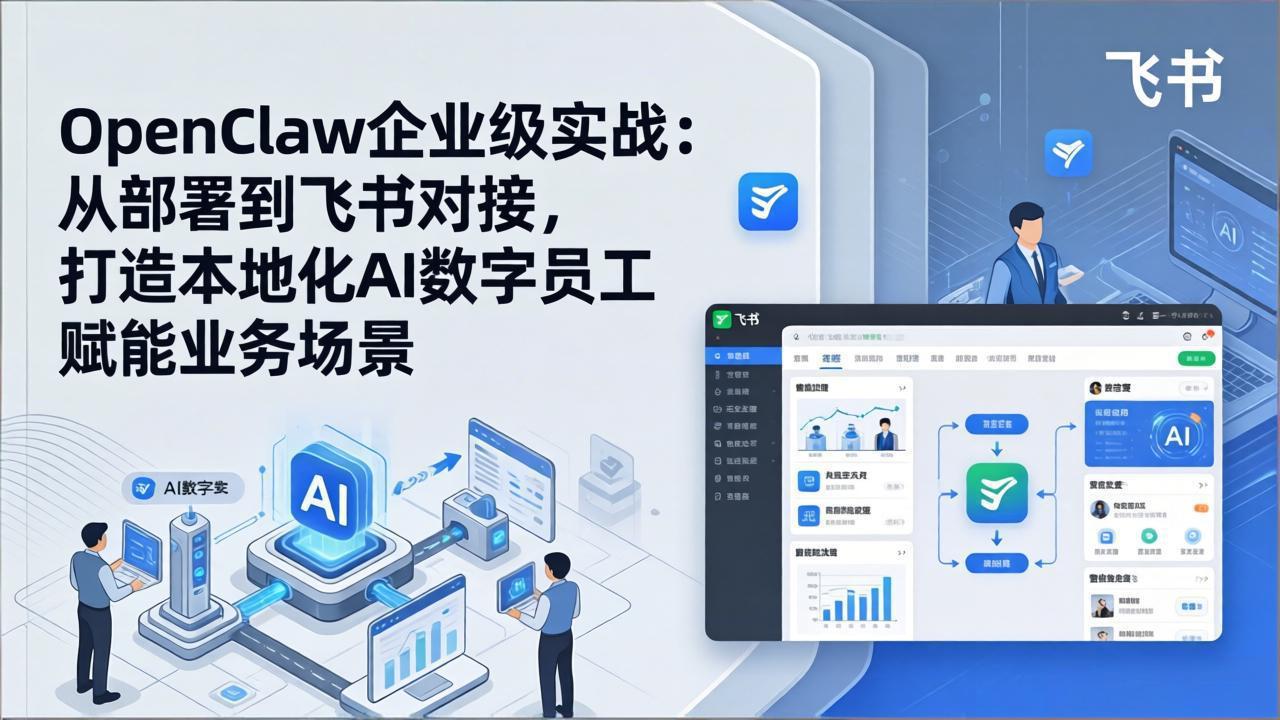 OpenClaw企业级实战：从部署到飞书对接，打造本地化AI数字员工赋能业务场景 - 52网创-52网创