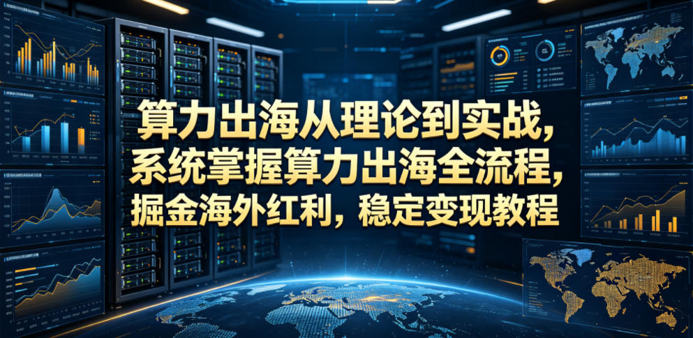 算力出海从理论到实战，系统掌握算力出海全流程，掘金海外红利，稳定变现教程 - 52网创-52网创