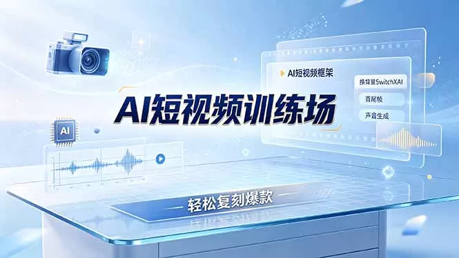 老陈AI短视频训练场：AI短视频框架+换背景SwitchXAI+首尾帧+声音生成，轻松复刻爆款 - 52网创-52网创