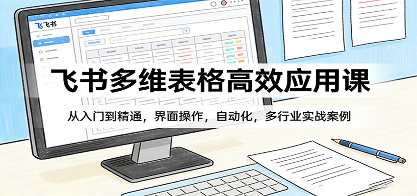 飞书多维表格高效应用课：从入门到精通，界面操作，自动化，多行业实战案例-52网创