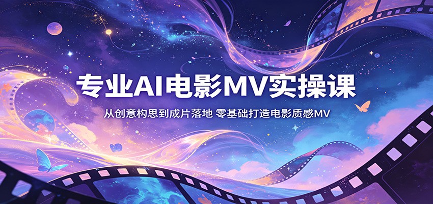 专业AI电影MV实操课：从创意构思到成片落地，零基础打造电影质感MV - 52网创-52网创