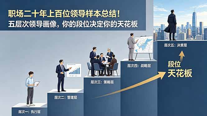 （18900期）付费文章：职场二十年上百位领导样本总结！五层次领导画像，你的段位决定你的天花板 - 52网创-52网创