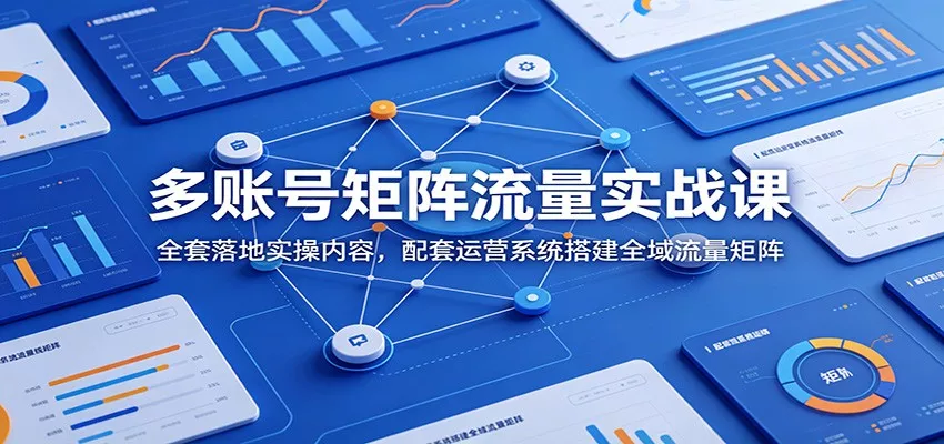 多账号矩阵流量实战课：全套落地实操内容，配套运营系统搭建全域流量矩阵 - 52网创-52网创