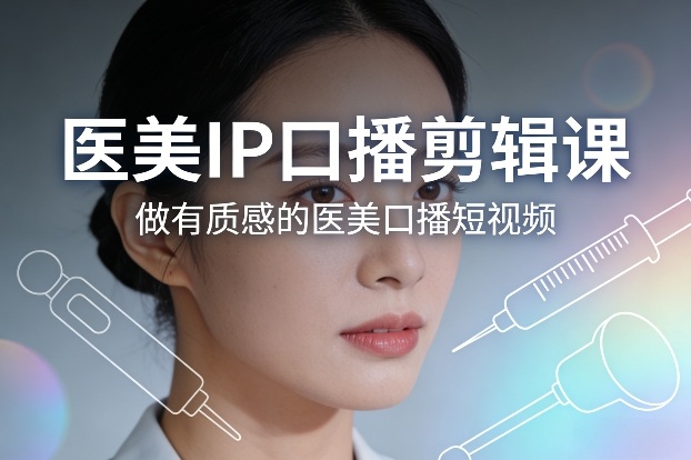 医美IP口播剪辑课，做有质感的医美口播短视频-52网创