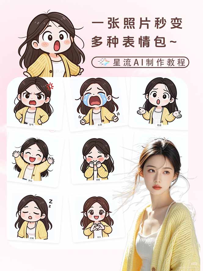 一张照片秒变N种专属表情包，三步搞定可爱搞怪治愈风，从此斗图聊天不再到处存别人图 - 52网创-52网创