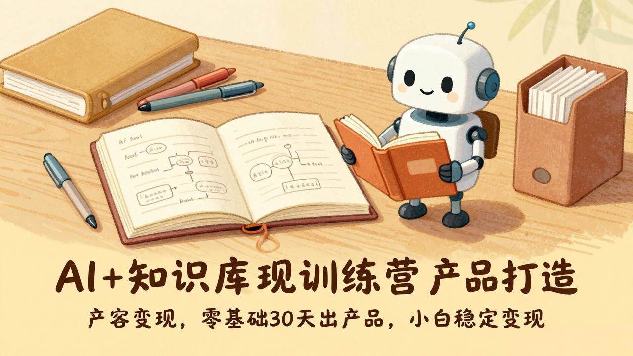 （17323期）AI+知识库变现训练营，产品打造、内容创作、全平台变现，零基础30天出产品，小白稳定变现 - 52网创-52网创