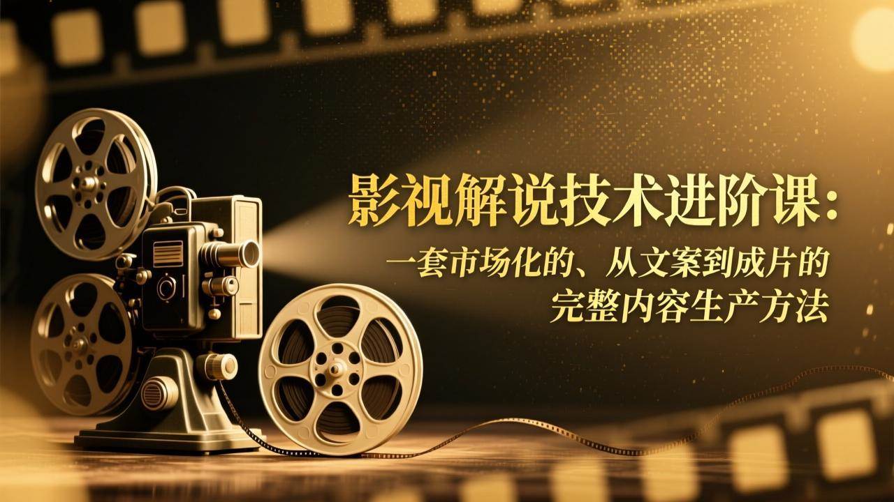 (17185期)影视解说技术进阶课:一套市场化的、从文案到成片的完整内容生产方法 (17185期)影视解说技术进阶课:一套市场化的、从文案到成片的完整内容生产方法