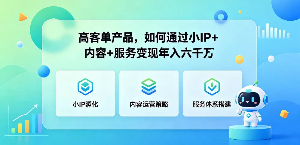 高客单产品，如何通过小IP+内容+服务变现年入六干W - 52网创-52网创