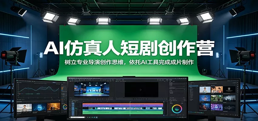 AI仿真人短剧创作营：树立专业导演创作思维，依托AI工具完成成片制作 - 52网创-52网创