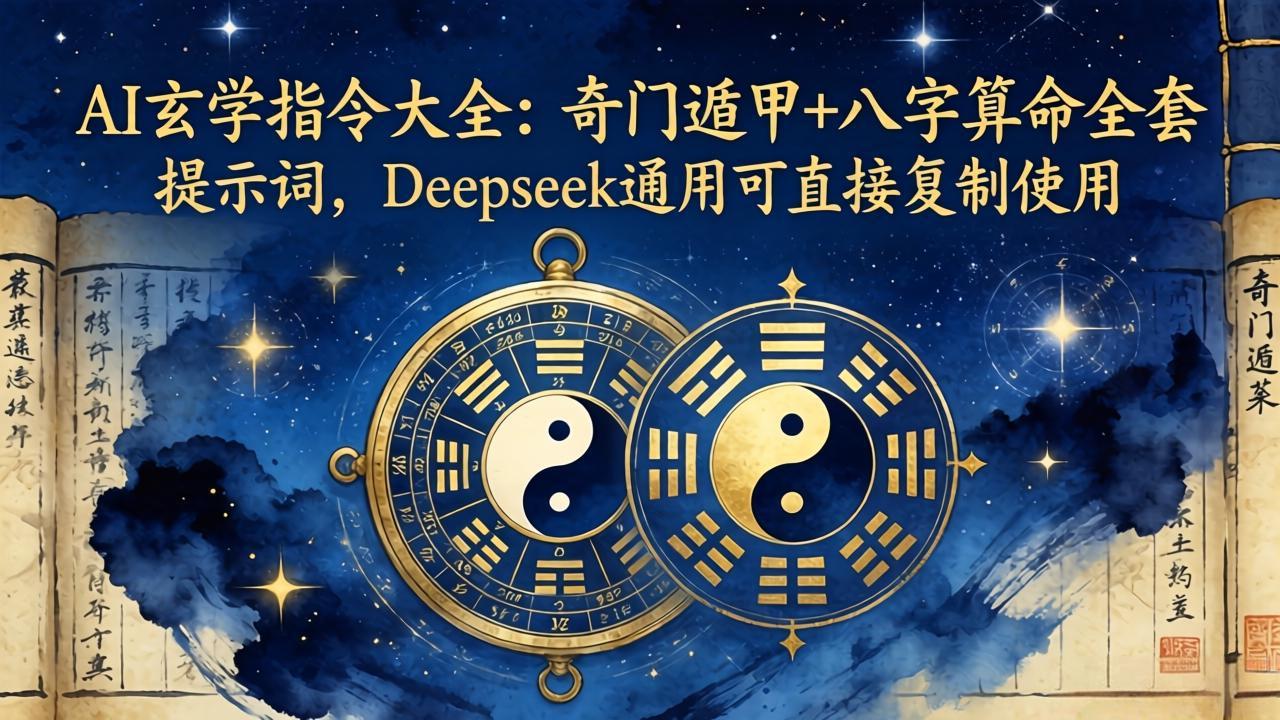 AI玄学指令大全：奇门遁甲+八字算命全套提示词，Deepseek通用可直接复制使用 - 52网创-52网创