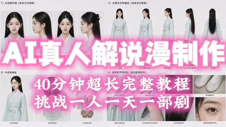 2026年AI真人解说漫剧自动批量化制作教程，40分钟超长完整，自动批量化制作，挑战一人一天一部剧！ - 52网创-52网创