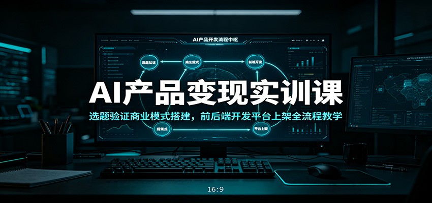 AI产品变现实训课：选题验证商业模式搭建，前后端开发平台上架全流程教学 - 52网创-52网创