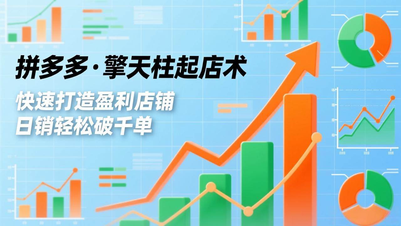 （17149期）拼多多·擎天柱起店术，爆流布局、利润起飞、不断流，快速打造盈利店铺，日销轻松破千单-52网创