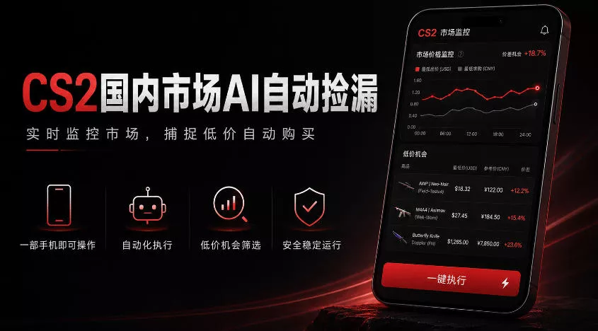 游戏市场AI自动监控，实时检测差价捡漏，简单轻松，日入300+【揭秘】 - 52网创-52网创