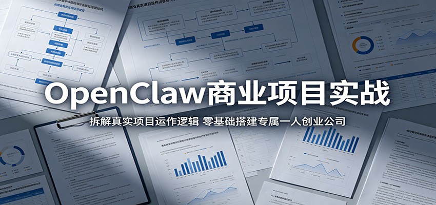 OpenClaw商业项目实战：拆解真实项目运作逻辑，零基础搭建专属一人创业公司 - 52网创-52网创