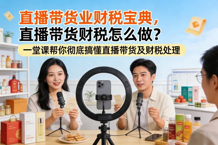 直播带货业财税宝典，直播带货财税怎么做？一堂课帮你彻底搞懂直播带货及财税处理 - 52网创-52网创