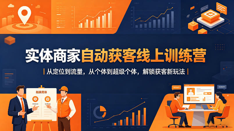 实体商家自动获客线上训练营｜从定位到流量，从个体到超级个体，解锁获客新玩法-52网创