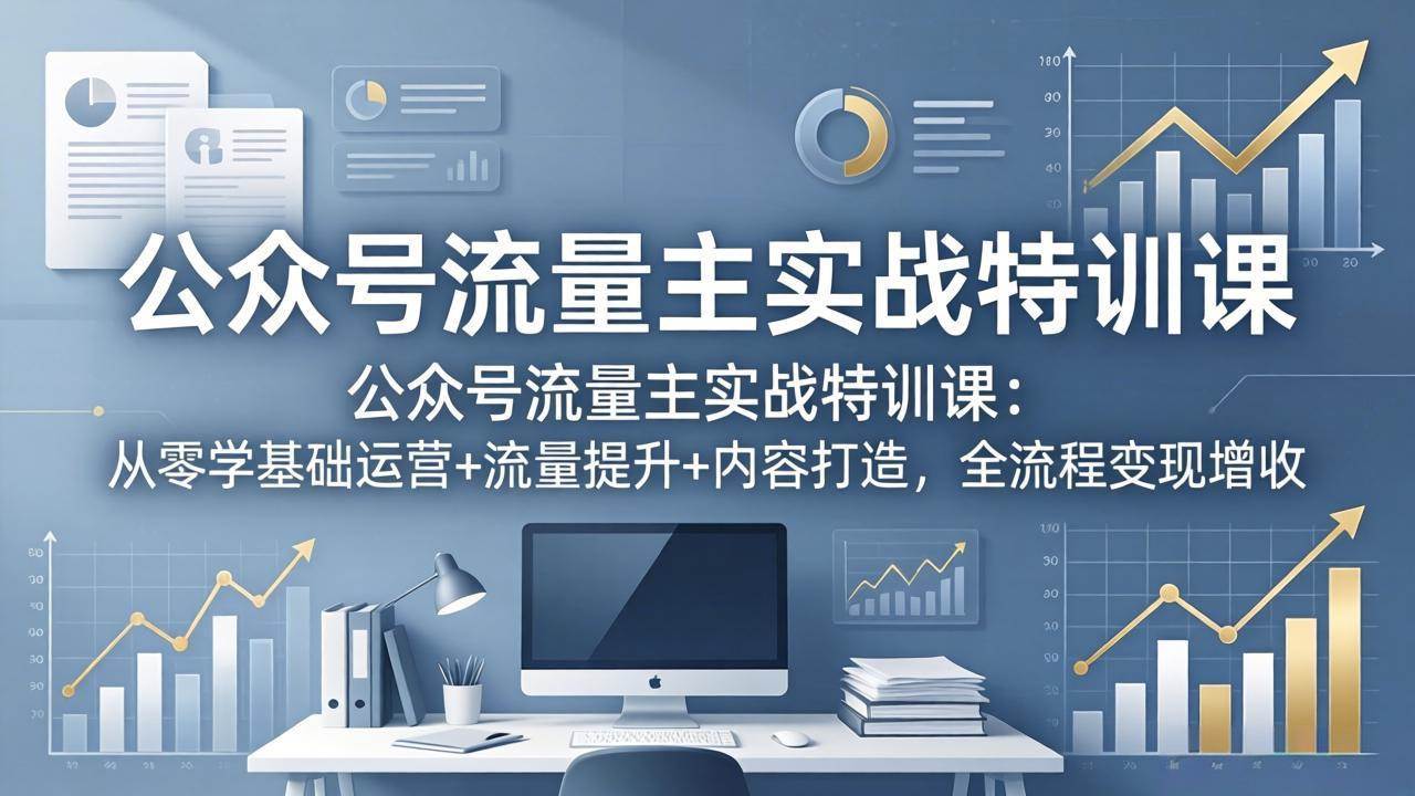 （18072期）公众号流量主实战特训课：从零学基础运营+流量提升+内容打造，全流程变现增收 - 52网创-52网创
