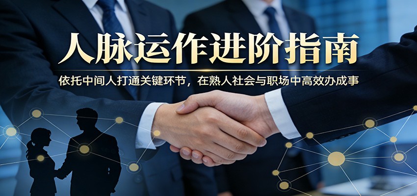 付费文章：人脉运作进阶指南，依托中间人打通关键环节，在熟人社会与职场中高效办成事 - 52网创-52网创