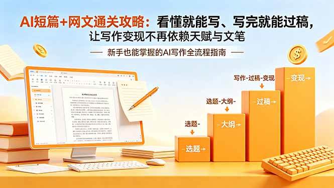 （19655期）AI短篇+网文通关攻略-更新：看懂就能写、写完就能过稿，让写作变现不再依赖天赋与文笔 - 52网创-52网创