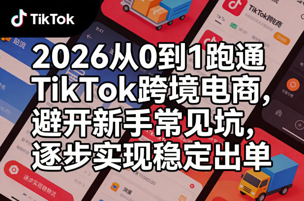 2026从0到1跑通TikTok跨境电商，避开新手常见坑，逐步实现稳定出单 - 52网创-52网创