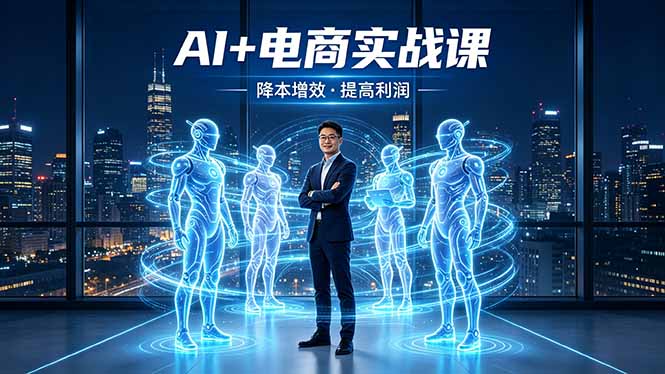 AI+电商实战课，1人+N个AI 智能体，把SOP变AI员工，实现降本增效提高利润-52网创