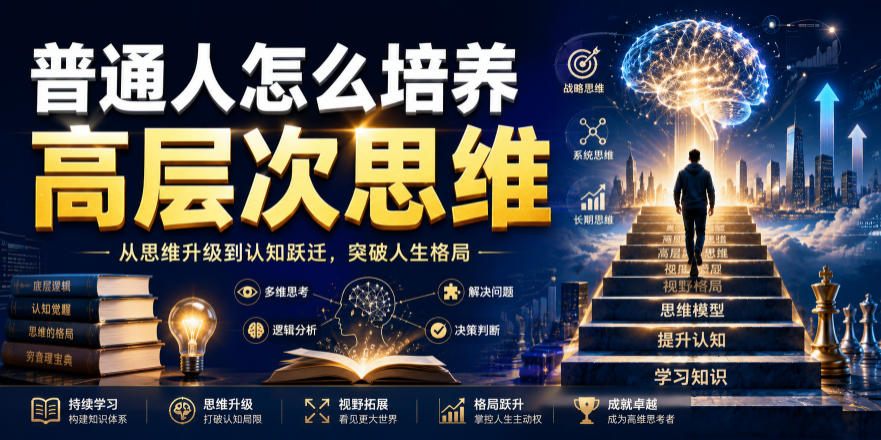 公众号付费文章：普通人怎么培养高层次思维-52网创