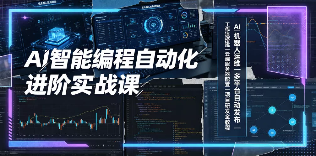 AI智能编程自动化进阶实战课｜AI机器人运维、多平台自动发布、工作流搭建、云端服务器配置与项目研发全教程 - 52网创-52网创