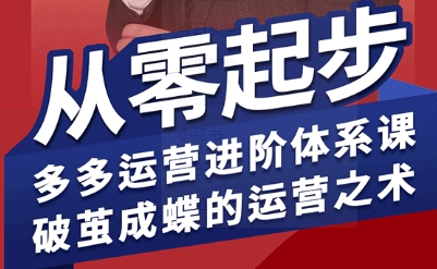 拼多多运营进阶系统课，从零起步，多多运营进阶体系课，破茧成蝶的运营之术（更新26年4月） - 52网创-52网创