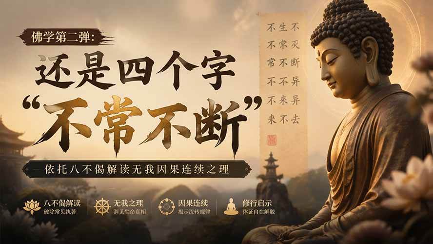 （19779期）付费文章：佛学第二弹：还是四个字“不常不断”依托八不偈解读无我因果连续之理 - 52网创-52网创