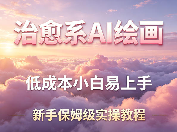 治愈系AI绘画提示词项目，低成本小白易上手，每天10分钟，新手保姆级实操教程-52网创
