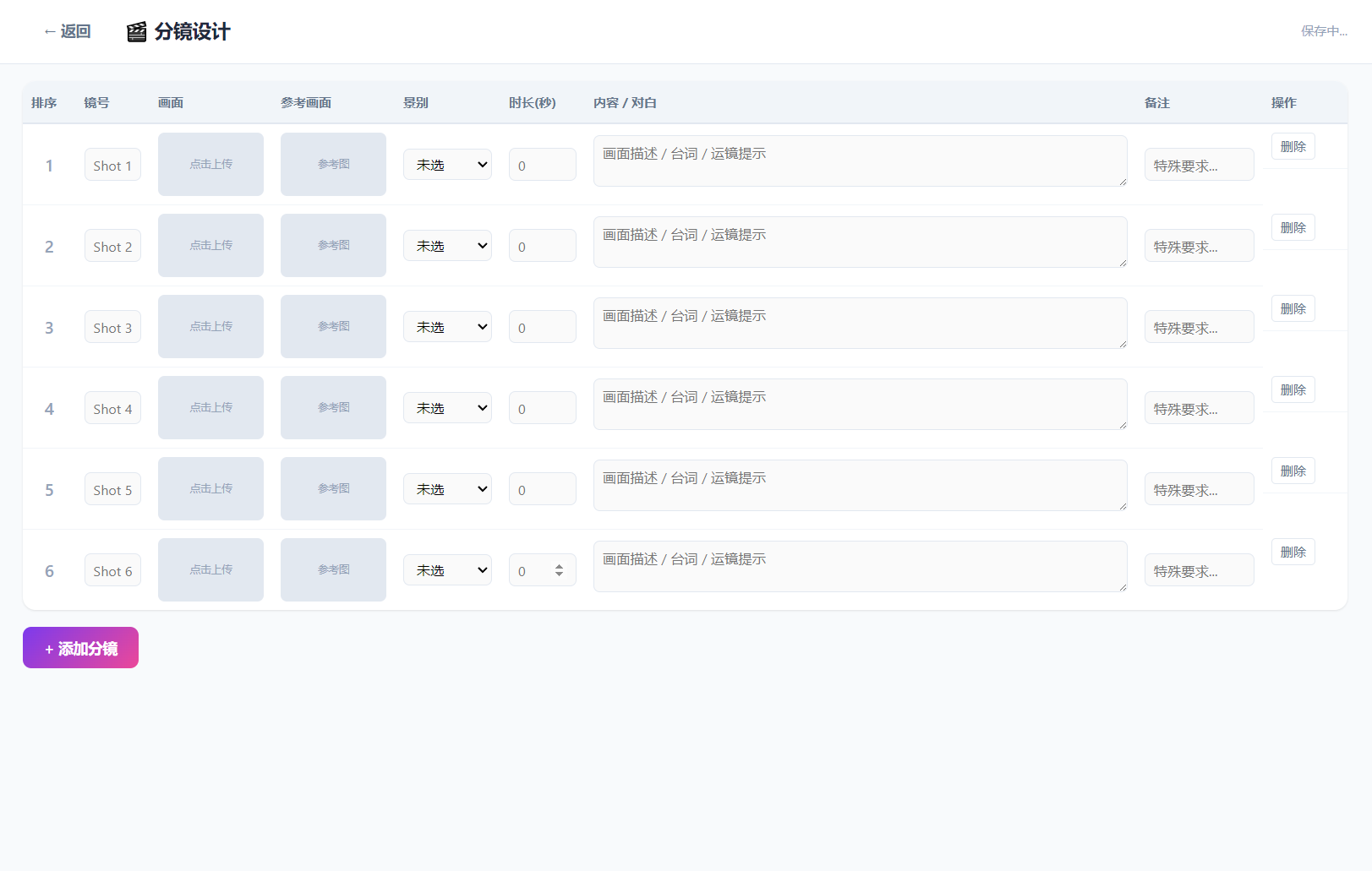 影视脚本分镜在线协作系统源码 - 52网创-52网创