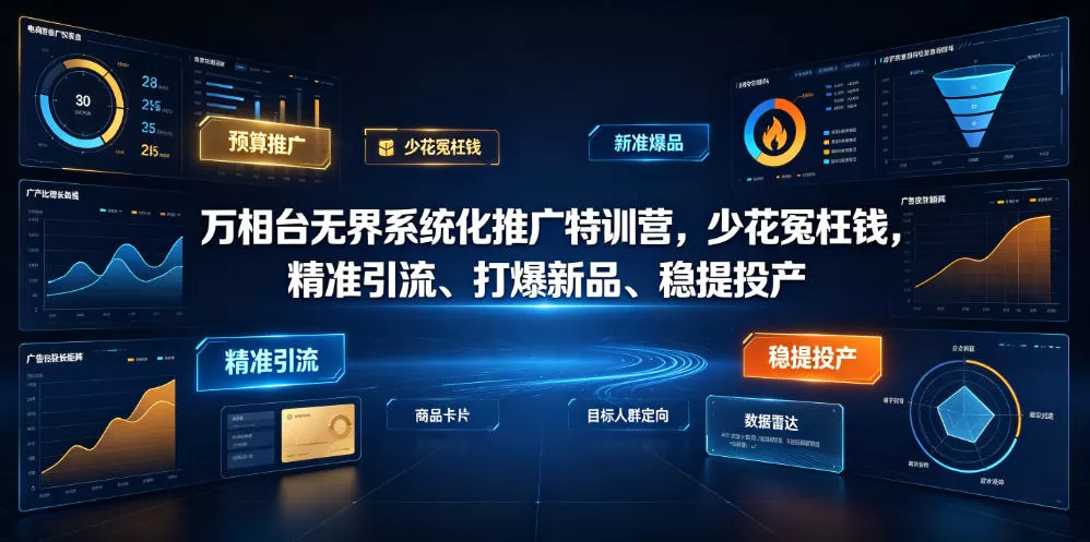 万相台无界系统化推广特训营VI0.0，少花冤枉钱，精准引流、打爆新品、稳提投产(全程录音+字幕) - 52网创-52网创
