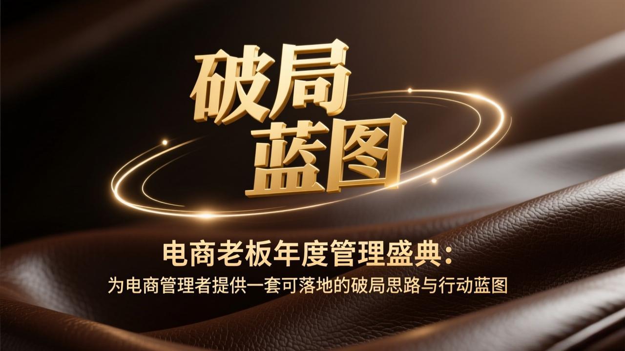 电商老板年度管理盛典：为电商管理者提供一套可落地的破局思路与行动蓝图 - 52网创-52网创