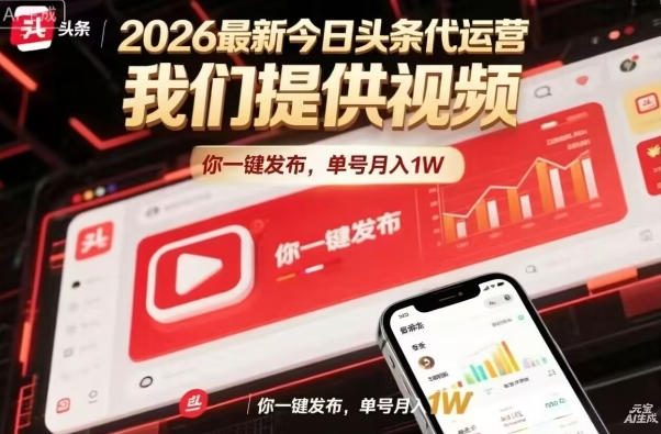 今日头条躺賺模式，你9我1，操作简单，一键发布，单机日入数百，长期合作【揭秘】 - 52网创-52网创