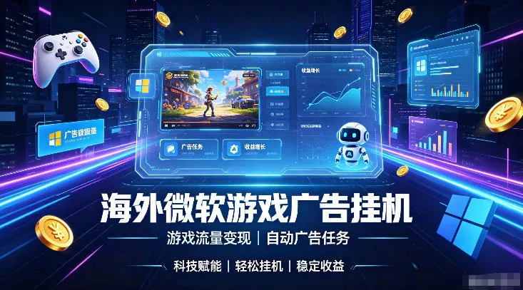 海外游戏广告自动挂G，轻资产海外副业风口，单设备稳定产出500+【揭秘】 - 52网创-52网创