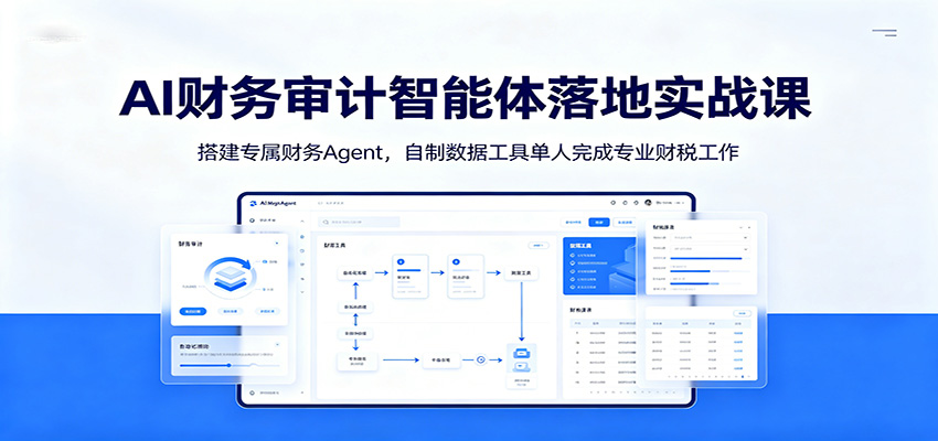 AI财务审计智能体落地实战课：搭建专属财务Agent，自制数据工具单人完成专业财税工作 - 52网创-52网创