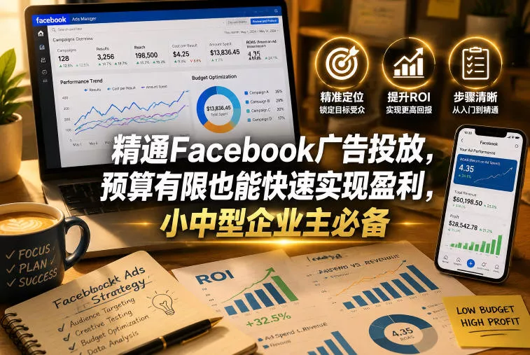 精通Facebook广告投放，预算有限也能快速实现盈利，小中型企业主必备【原创双语字幕】 - 52网创-52网创