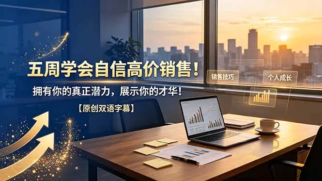 五周学会自信高价销售！拥有你的真正潜力，展示你的才华！【原创双语字幕】 - 52网创-52网创