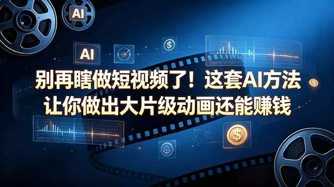 别再瞎做短视频了！这套 AI 方法让你做出大片级动画还能赚钱【原创双语字幕】 - 52网创-52网创