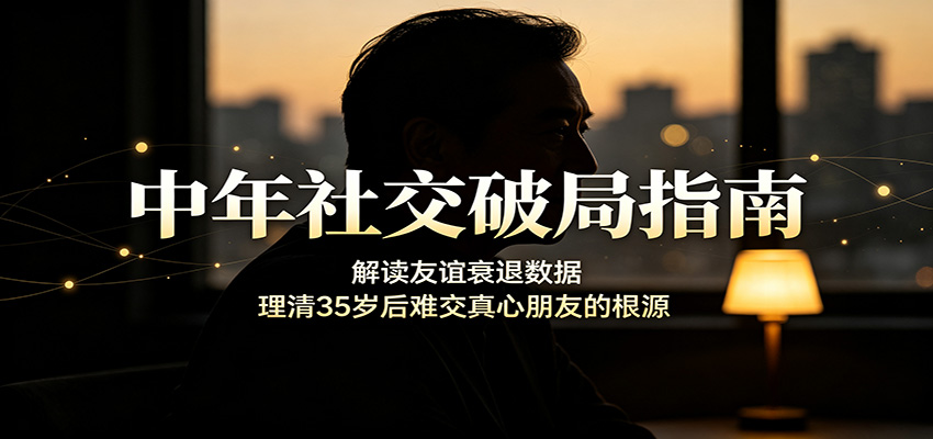 中年社交破局指南：解读友谊衰退数据，理清35岁后难交真心朋友的根源 - 52网创-52网创