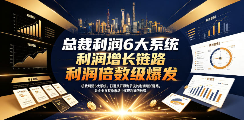 总裁利润6大系统，打通从开源到节流的利润增长链路，让企业在复杂市场中实现利润倍数级爆发 - 52网创-52网创