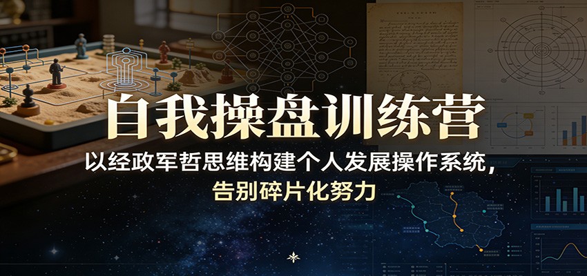 自我操盘训练营：以经政军哲思维构建个人发展操作系统，告别碎片化努力-52网创