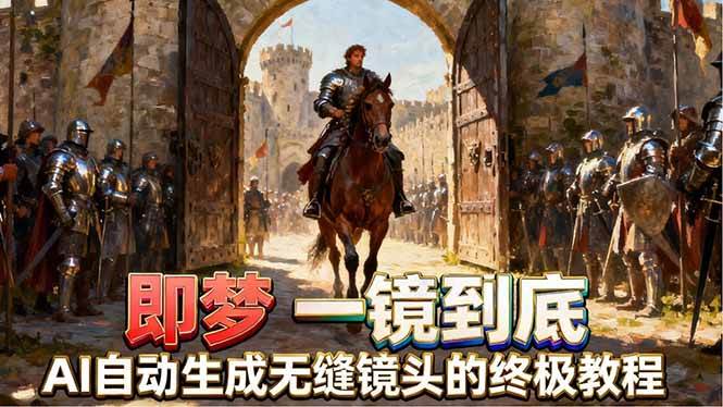 （18241期）即梦AI一镜到底终极教程，智能补帧+运镜技巧，AI自动生成无缝丝滑长镜头高效出片 - 52网创-52网创